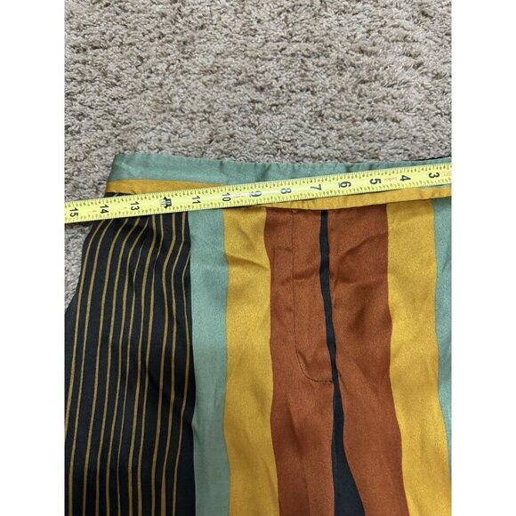 ZARA Basic Striped Skinny Pants Trousers Retro Rainbow Preppy Boho Sz XS READ - Picture 7 of 7